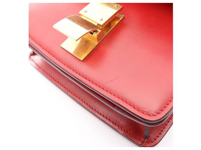 Céline Borsa a tracolla Celine Classic Box piccola in pelle rossa Rosso - vista 6