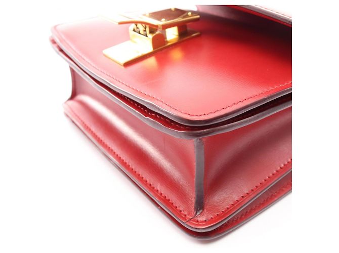Céline Borsa a tracolla Celine Classic Box piccola in pelle rossa Rosso - vista 8