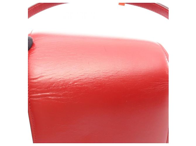 Céline Borsa a tracolla Celine Classic Box piccola in pelle rossa Rosso - vista 9
