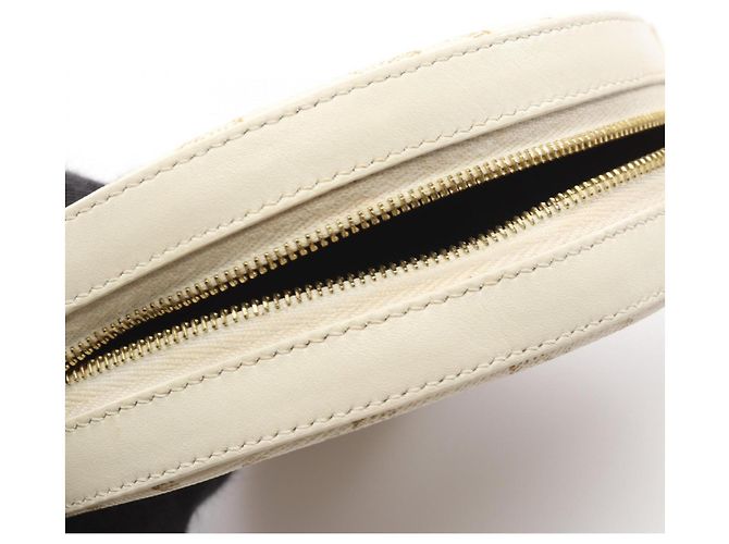 Céline Borsa a Spalla Celine Triomphe Round Purse Bianco - vista 8