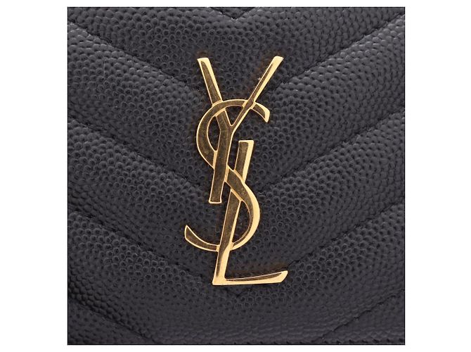 Tarjetero de cuero negro Yves Saint Laurent - vista 5