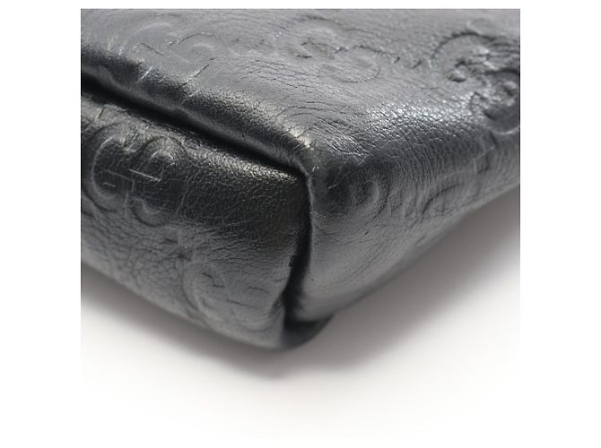 Borsa a tracolla Gucci Guccissima in pelle nera Nero - vista 6