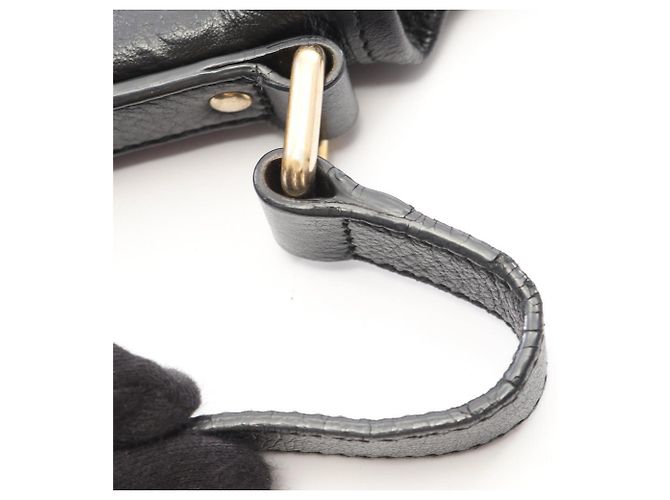 Borsa a tracolla Gucci Guccissima in pelle nera Nero - vista 7