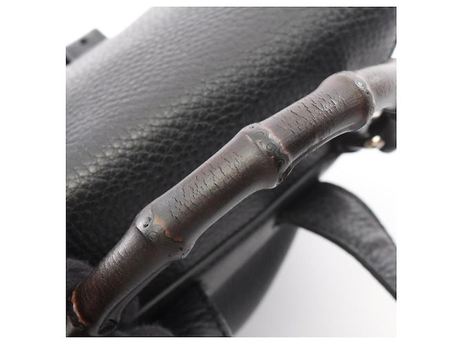 Zaino/Borsa a mano Gucci Bamboo Tassel Nero - vista 8