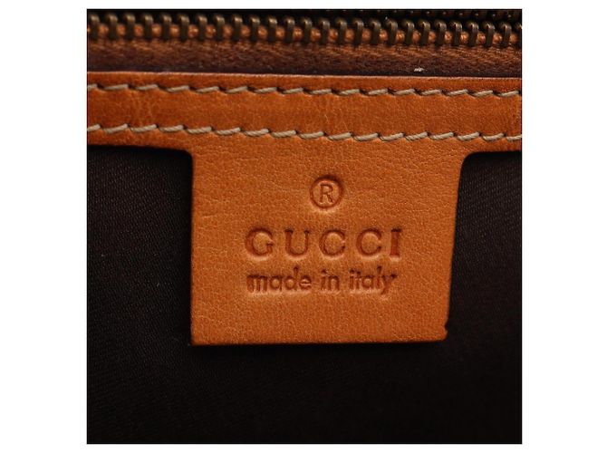 Gucci Flower Carving Handtasche Braun Weiß - Ansicht 4