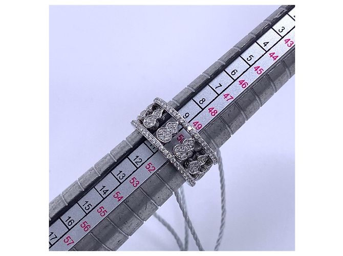 Autre Marque Anello Qeelin Kirin Wulu Eternity in Oro Bianco e Diamanti Argento - vista 7