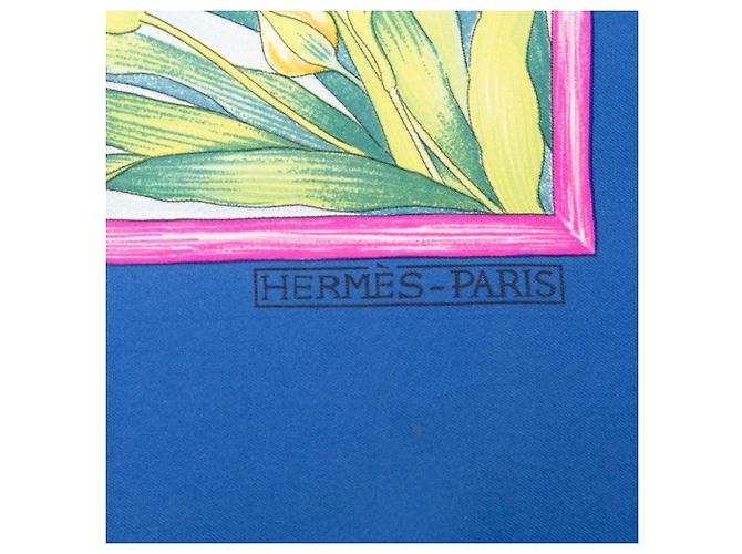 Garden Sciarpa Carré 90 Hermès Giverny Il Giardino di Monet Blu Multicolore - vista 8
