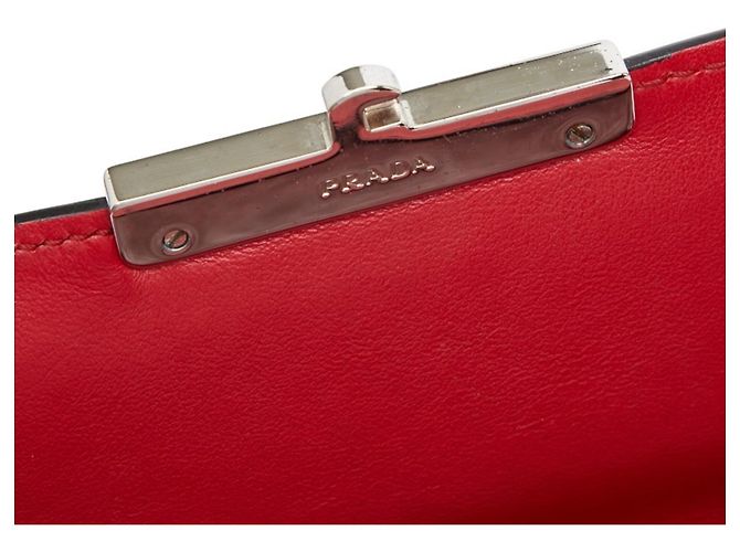 Saffiano Prada Chain Schultertasche Rot - Ansicht 10