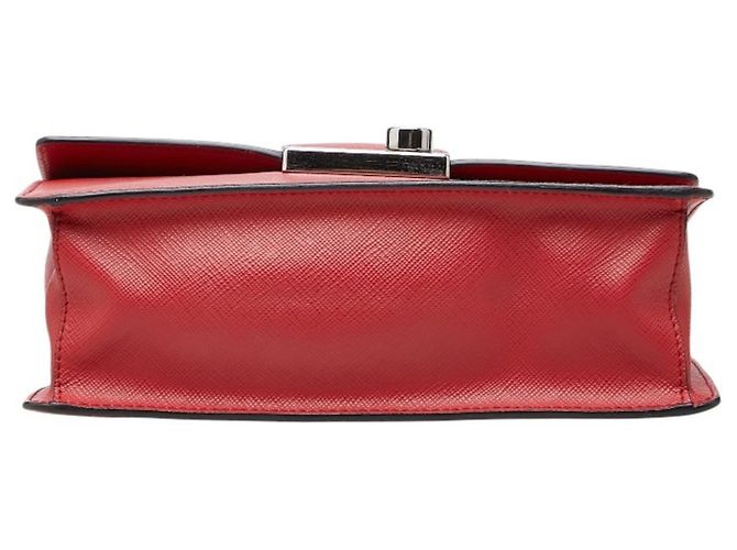 Saffiano Prada Chain Schultertasche Rot - Ansicht 3