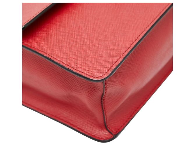 Saffiano Prada Chain Schultertasche Rot - Ansicht 5