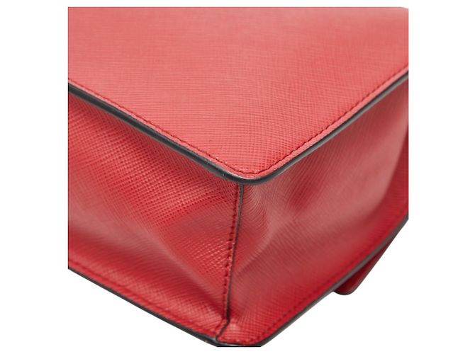 Saffiano Prada Chain Schultertasche Rot - Ansicht 6