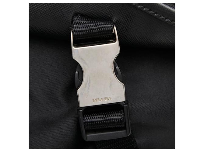Borsa a tracolla e messenger con placca logo Triangle di Prada Nero - vista 12