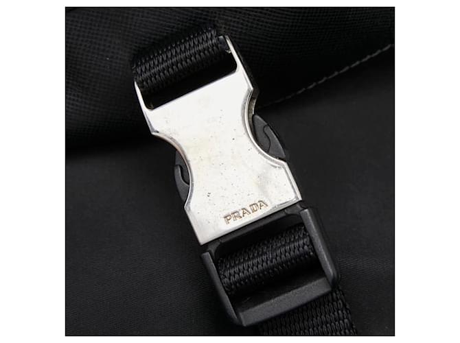 Borsa a tracolla e messenger con placca logo Triangle di Prada Nero - vista 13