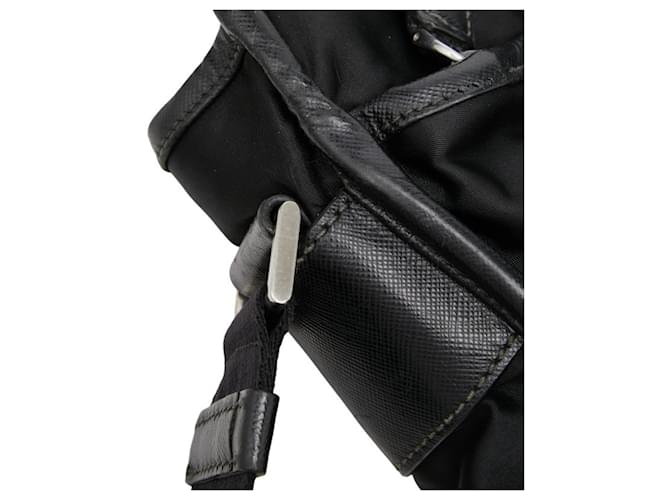 Borsa a tracolla e messenger con placca logo Triangle di Prada Nero - vista 8