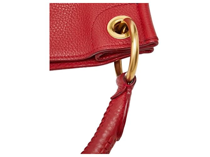 Borsa Tote a Spalla Prada Logo Rosso - vista 10