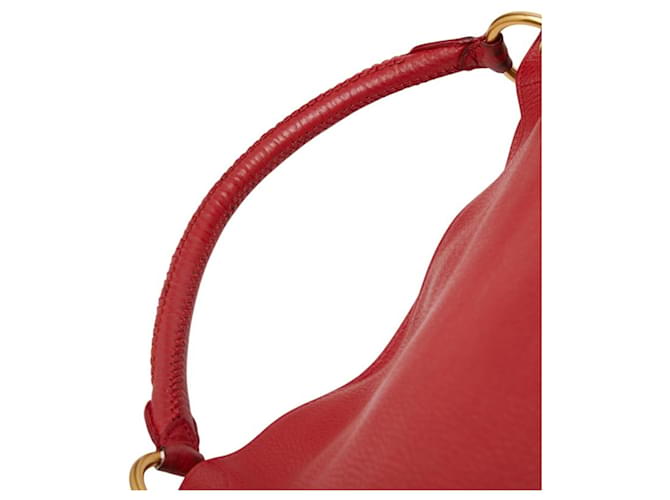 Borsa Tote a Spalla Prada Logo Rosso - vista 12