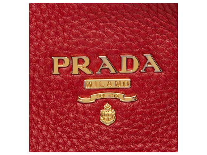 Borsa Tote a Spalla Prada Logo Rosso - vista 14