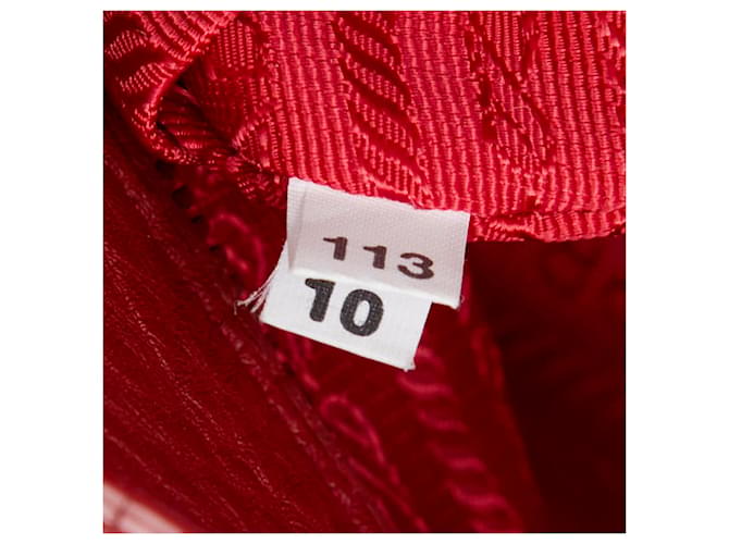 Borsa Tote a Spalla Prada Logo Rosso - vista 17