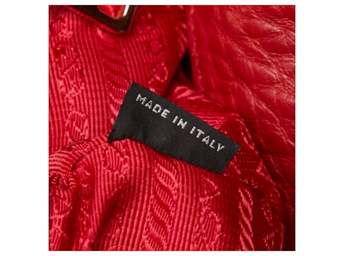 Borsa Tote a Spalla Prada Logo Rosso - vista 18