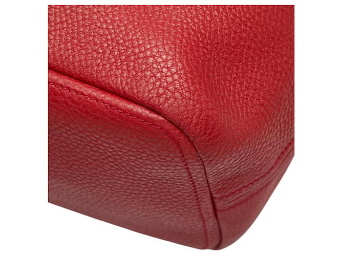 Borsa Tote a Spalla Prada Logo Rosso - vista 6