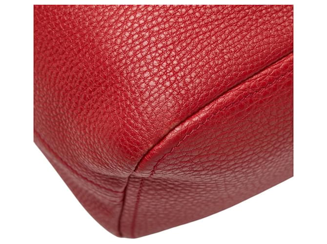 Borsa Tote a Spalla Prada Logo Rosso - vista 7