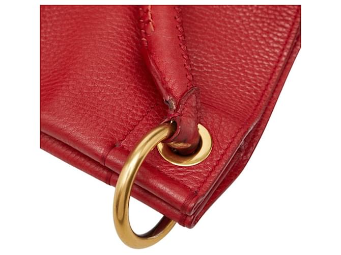 Borsa Tote a Spalla Prada Logo Rosso - vista 8