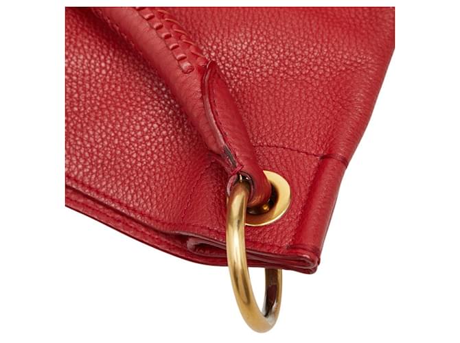 Borsa Tote a Spalla Prada Logo Rosso - vista 9