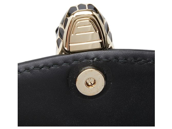 Bulgari Borsa a tracolla con catena Bvlgari Serpenti Diamond Blast Nero - vista 10