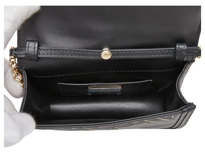 Bulgari Borsa a tracolla con catena Bvlgari Serpenti Diamond Blast Nero - vista 11