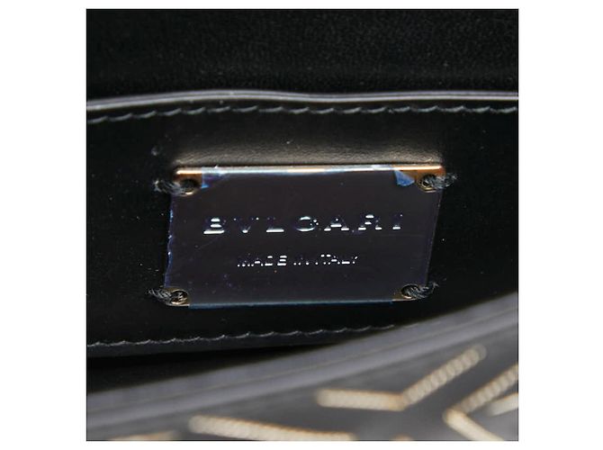 Bulgari Borsa a tracolla con catena Bvlgari Serpenti Diamond Blast Nero - vista 12