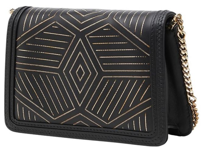 Bulgari Borsa a tracolla con catena Bvlgari Serpenti Diamond Blast Nero - vista 2