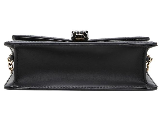 Bulgari Borsa a tracolla con catena Bvlgari Serpenti Diamond Blast Nero - vista 3