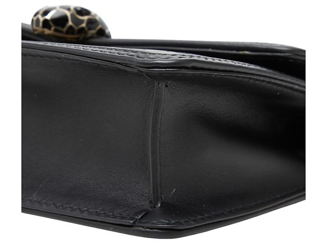 Bulgari Borsa a tracolla con catena Bvlgari Serpenti Diamond Blast Nero - vista 6