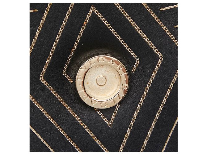 Bulgari Borsa a tracolla con catena Bvlgari Serpenti Diamond Blast Nero - vista 9