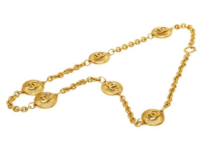 Collana lunga con catena con il logo Coco di Chanel D'oro - vista 5