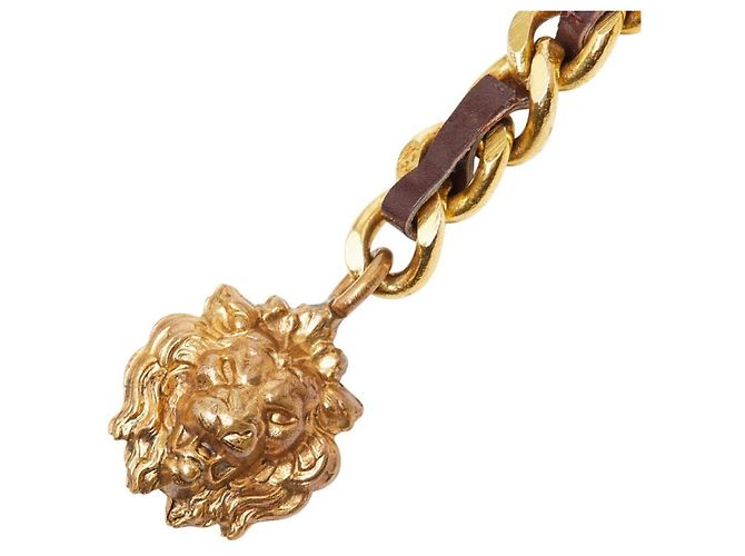 Cinto de corrente de couro banhado a ouro Chanel Dourado - vista 2