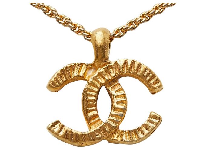 Collana con pendente Coco Mark placcato oro Chanel D'oro - vista 2