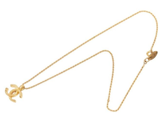 Collana con pendente Coco Mark placcato oro Chanel D'oro - vista 4