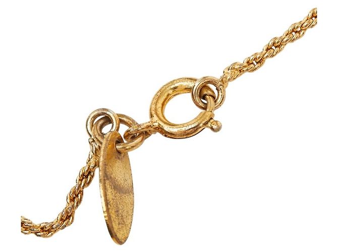 Collana con pendente Coco Mark placcato oro Chanel D'oro - vista 5