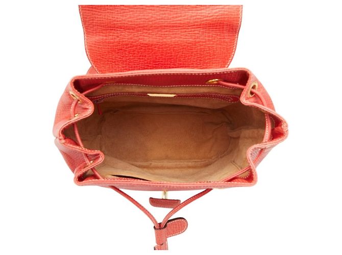 Loewe Rucksack mit Klappe aus rotem Prägeleder - Ansicht 11