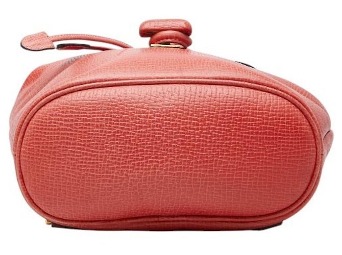 Loewe Rucksack mit Klappe aus rotem Prägeleder - Ansicht 3