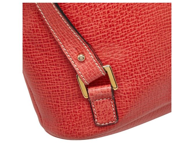 Loewe Rucksack mit Klappe aus rotem Prägeleder - Ansicht 8