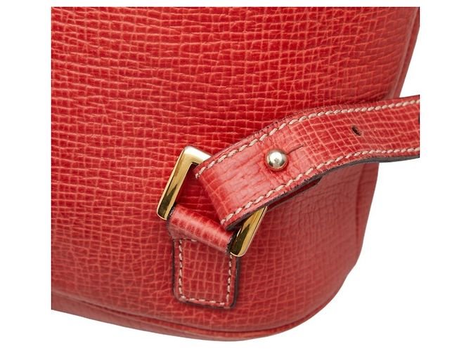 Loewe Rucksack mit Klappe aus rotem Prägeleder - Ansicht 9