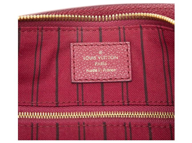 Borsa Tote Louis Vuitton Monogram Empreinte Bastille MM Rosso Bordò - vista 5