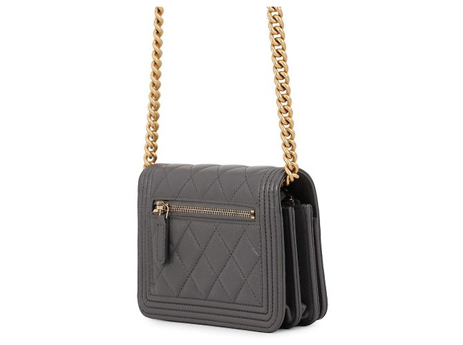Portafoglio Boy Chain di Chanel in grigio Marrone - vista 2