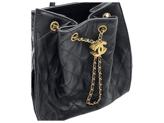 Borsa Chanel 25 Medium Matelassé Nero - vista 12