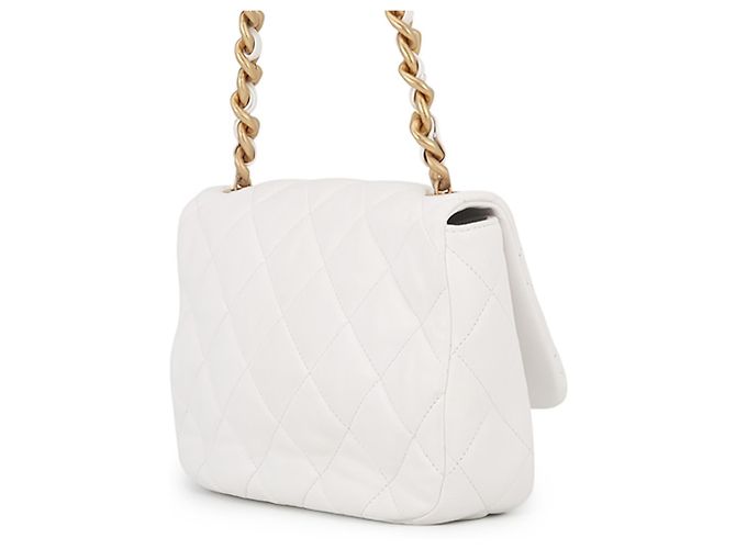 Borsa a tracolla con catena bianca Chanel Bianco - vista 2
