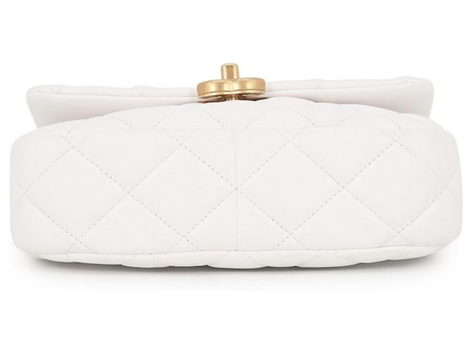 Borsa a tracolla con catena bianca Chanel Bianco - vista 3