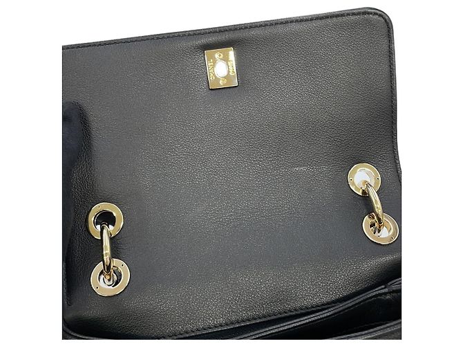 Borsa Chanel Chevron Coco Mark Nero D'oro - vista 10