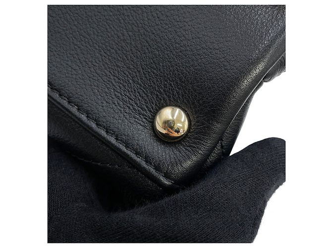 Borsa Chanel Chevron Coco Mark Nero D'oro - vista 13